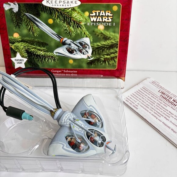Hallmark Star Wars Ornament Episode I Gungan Submarine Light Vtg 2000 New - Picture 1 of 8